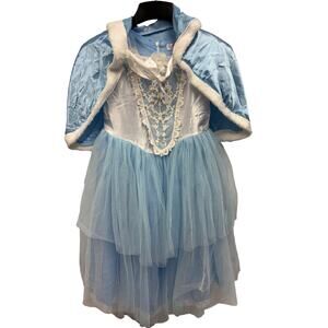 Child girl Classic blue Cinderella dress, cape&purse 6-8 yrs Halloween costume